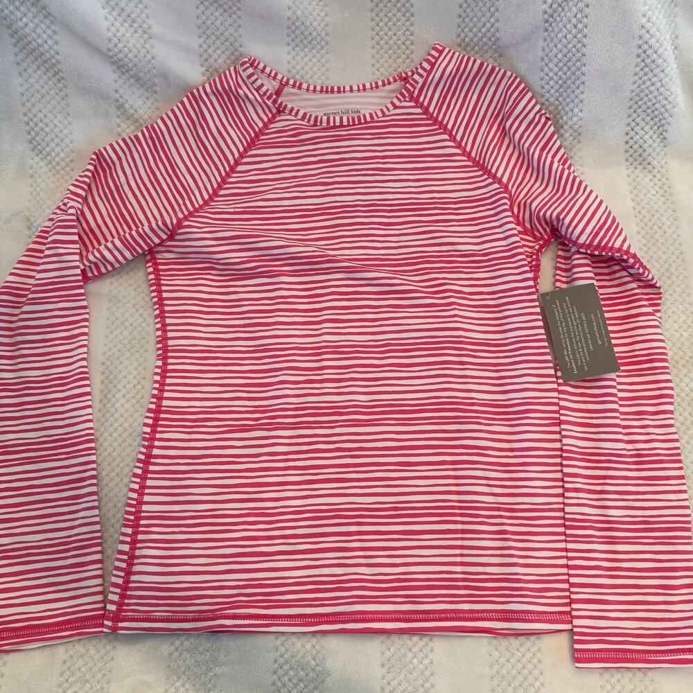 nwt garnet hill kids stripe long sleeve size 14